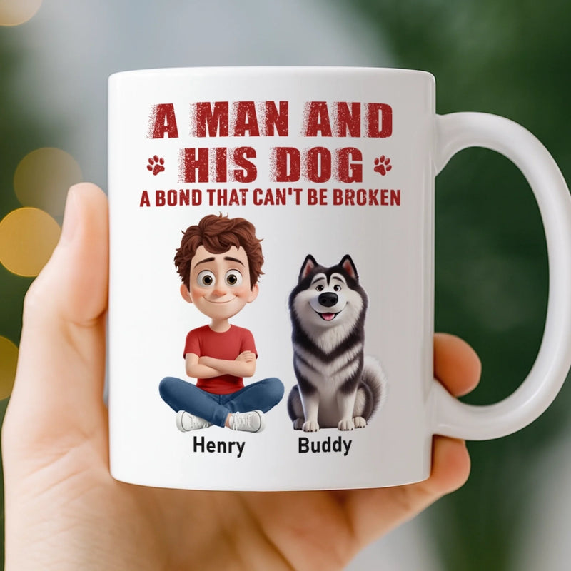 Custom Mug - Personalized Birthday Gifts For Dog Lovers, Dog Dad And Mom - My Dog Is My Happiness