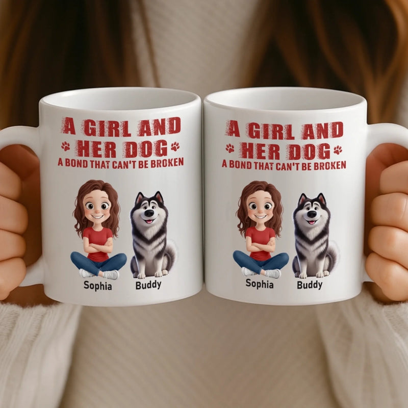 Custom Mug - Personalized Birthday Gifts For Dog Lovers, Dog Dad And Mom - My Dog Is My Happiness