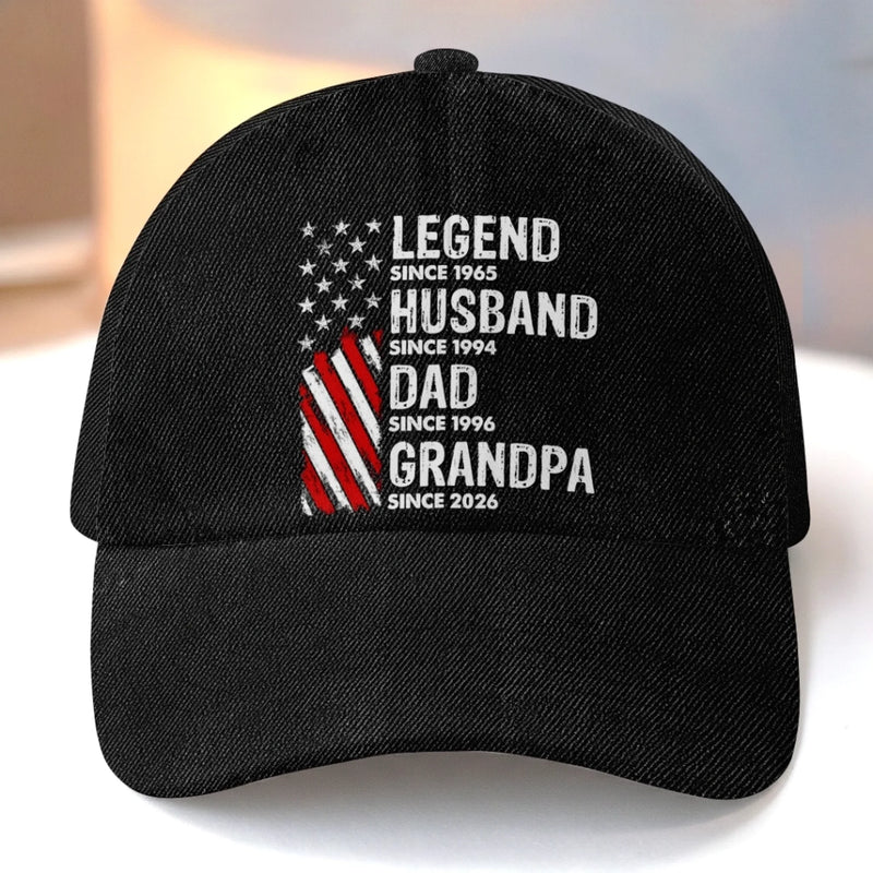 Custom Hat, All Over Print Classic Cap - Personalized Father's Day Birthday Gifts For Dad, Grandpa - Dad And Grandpa Our Heroes