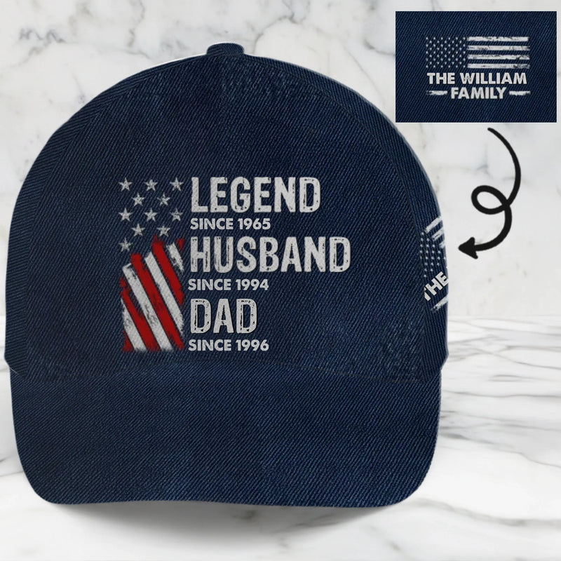 Custom Hat, All Over Print Classic Cap - Personalized Father's Day Birthday Gifts For Dad, Grandpa - Dad And Grandpa Our Heroes