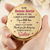 Custom Compact Mirror - Personalized Best Friend Birthday Gifts For Women, Besties, Sisters, BFF - Sisters Always By My Side