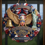 Custom Wood Sign - Personalized America 250th Anniversary Gifts For Family - Liberty Never Goes Out Of Style