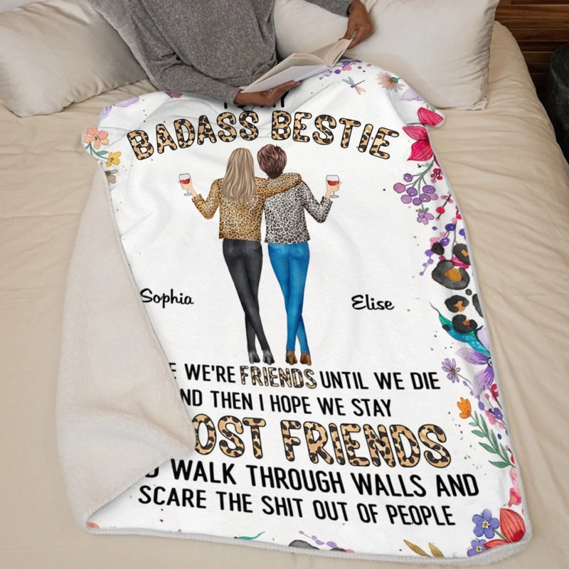 Custom Blanket - Personalized Best Friend Birthday Gifts For Women, Besties, Sisters, BFF - Sister My Forever Friend