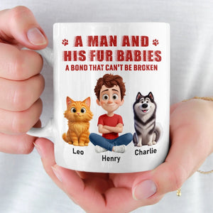 Custom Mug - Personalized Birthday Gifts For Dog Cat Lovers, Dog Dad And Mom, Cat Owners - Rescued By My Pets