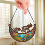 Custom Window Hanging Suncatcher Ornament - Personalized Mother's Day Birthday Gifts For Mom, Grandma - A Little One, A Big Love