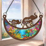Custom Window Hanging Suncatcher Ornament - Personalized Mother's Day Birthday Gifts For Mom, Grandma - A Little One, A Big Love