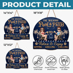 Custom Name Pool Patio Decor - Personalized Wood Sign
