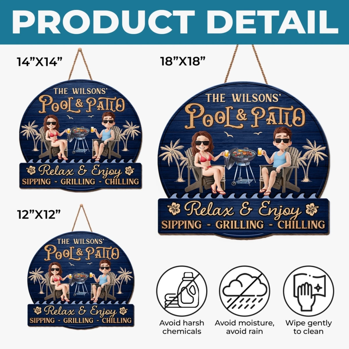 Custom Home Decor Wood Sign - Personalized Anniversary Wedding Gifts For Husband And Wife, Him And Her - Welcome To Our Happy Place