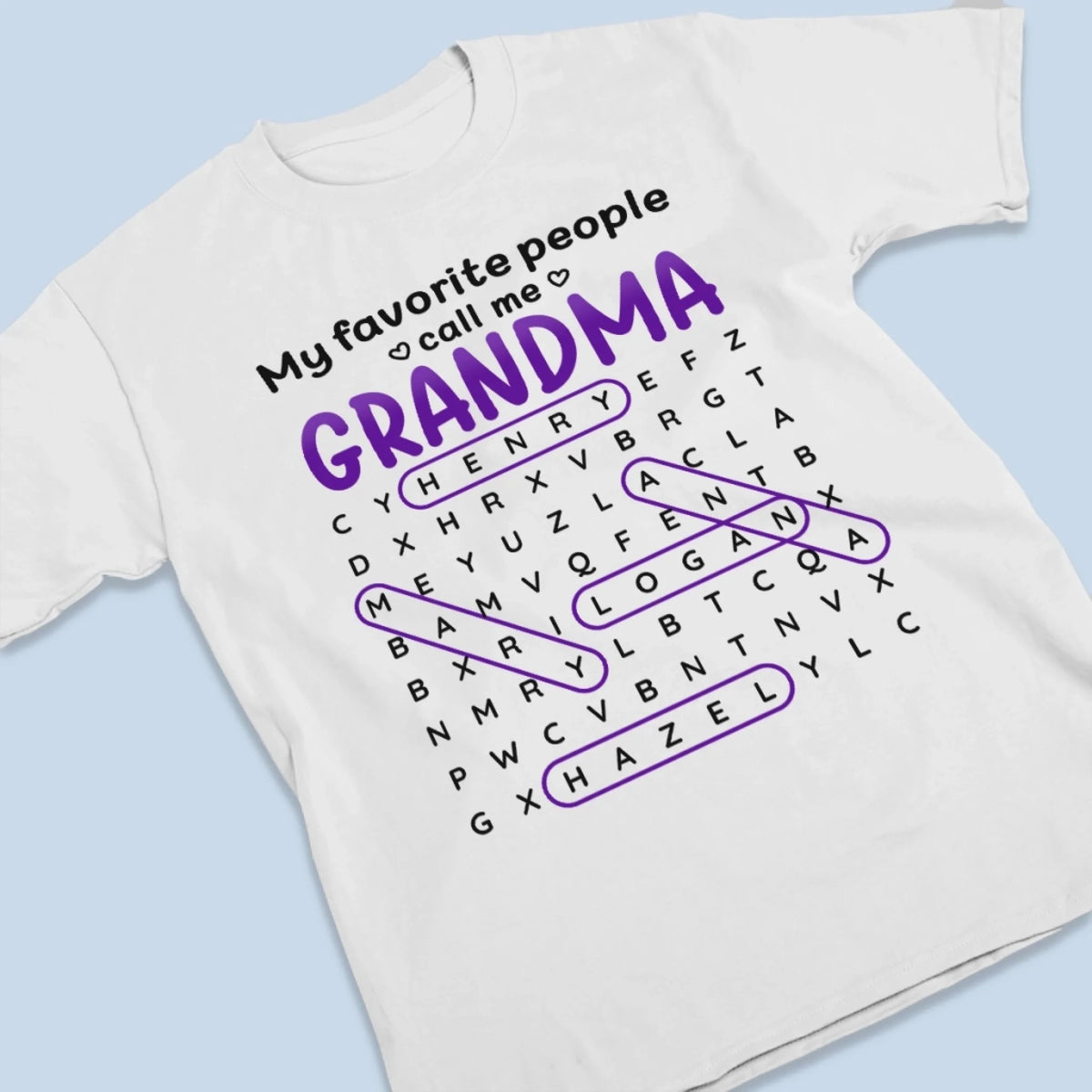 Custom Word Search Puzzle Unisex T-shirt, Premium T-shirt, Hoodie - Personalized Mother's Day Birthday Gifts For Mom, Grandma - The Best Title I’ve Ever Had
