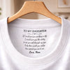 Custom Inside Neck Print T-Shirt - Personalized Birthday Gifts For Daughter - My Favorite Person Forever