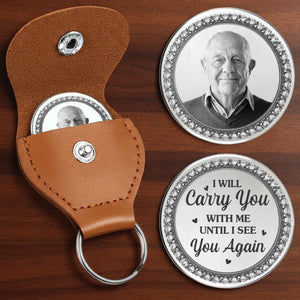 Custom Photo Pocket Hug - Personalized Memorial Sympathy Gifts For Loss Of Mom, Dad - Heaven Holds You