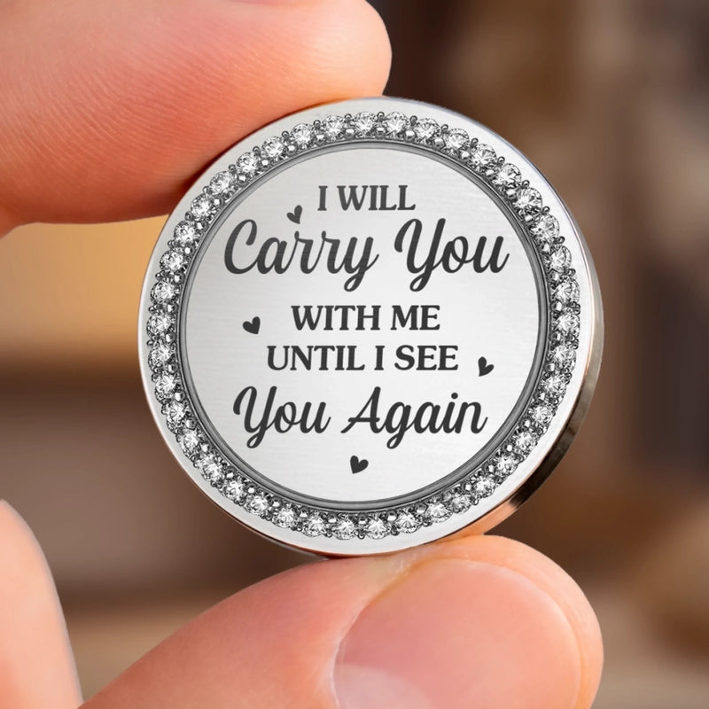 Custom Photo Pocket Hug - Personalized Memorial Sympathy Gifts For Loss Of Mom, Dad - Heaven Holds You