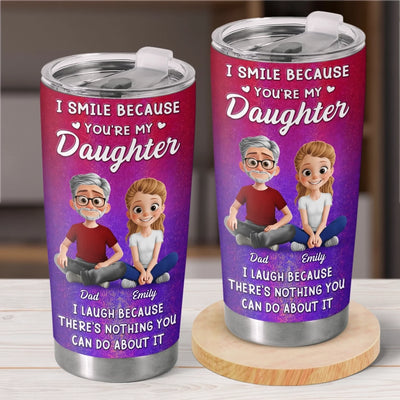 Custom Tumbler - Personalized Birthday Gifts For Daughter - Just A Dad Loving His Girl