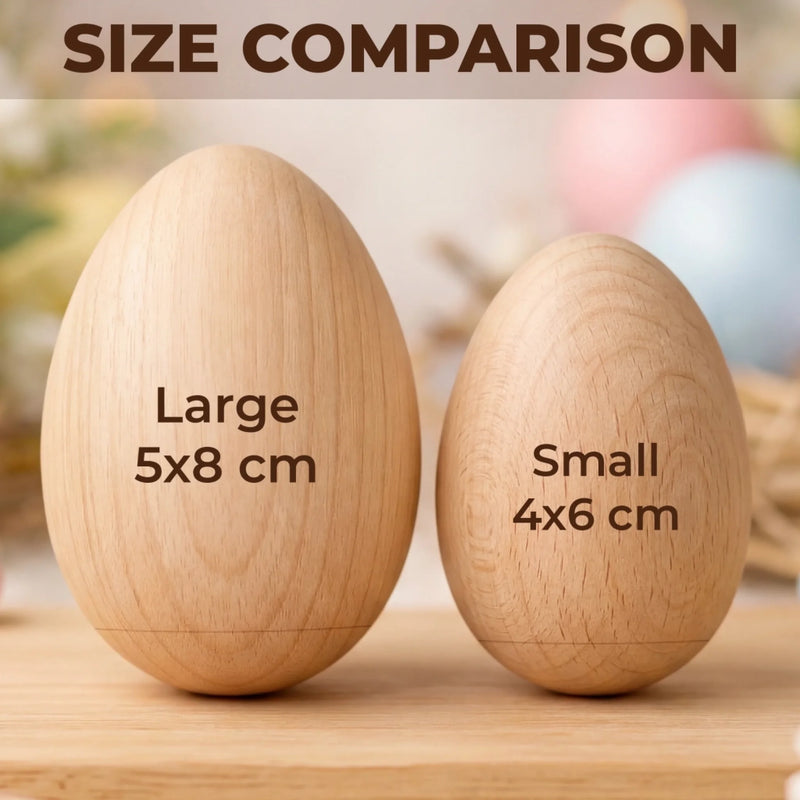 Custom Wooden Egg Shaker - Personalized Easter, Baby Shower, Gender Reveal Gifts For New Moms, New Dads, New Parents - Tiny Hands Big Love