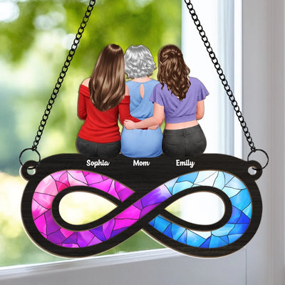 Custom Window Hanging Suncatcher Ornament - Personalized Mother's Day Birthday Gifts For Mom, Grandma - Mom Love Means Everything