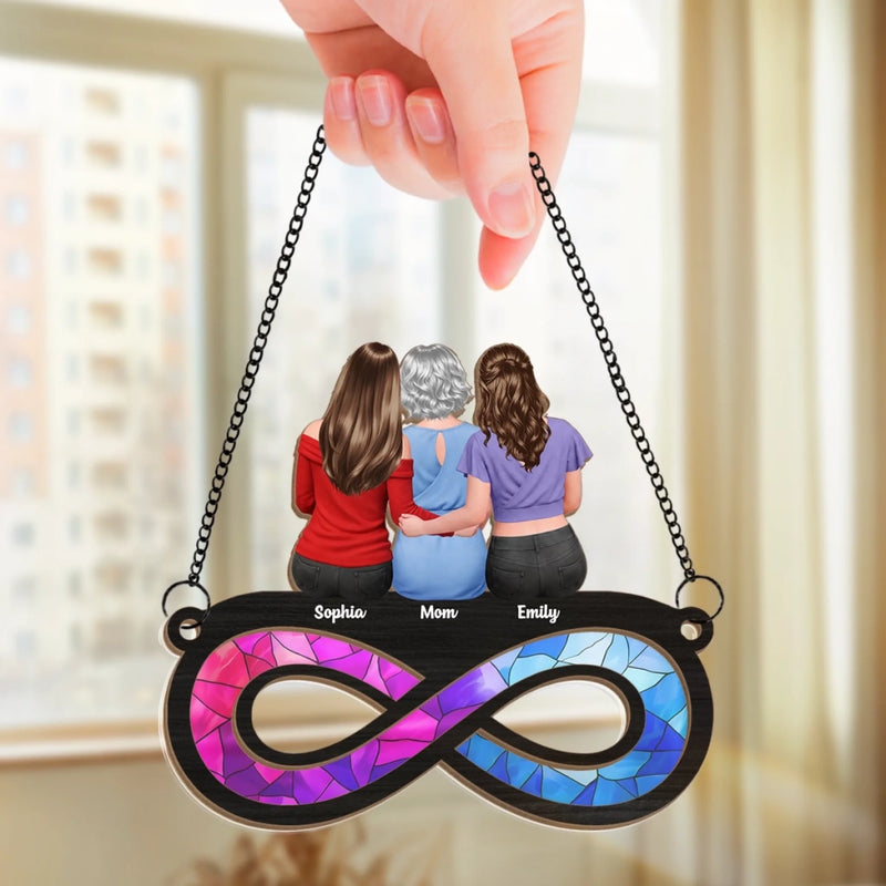 Custom Window Hanging Suncatcher Ornament - Personalized Mother's Day Birthday Gifts For Mom, Grandma - Mom Love Means Everything