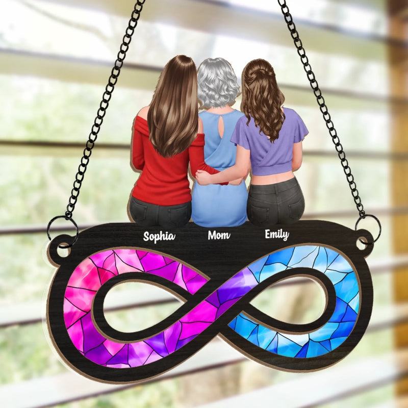 Custom Window Hanging Suncatcher Ornament - Personalized Mother's Day Birthday Gifts For Mom, Grandma - Mom Love Means Everything