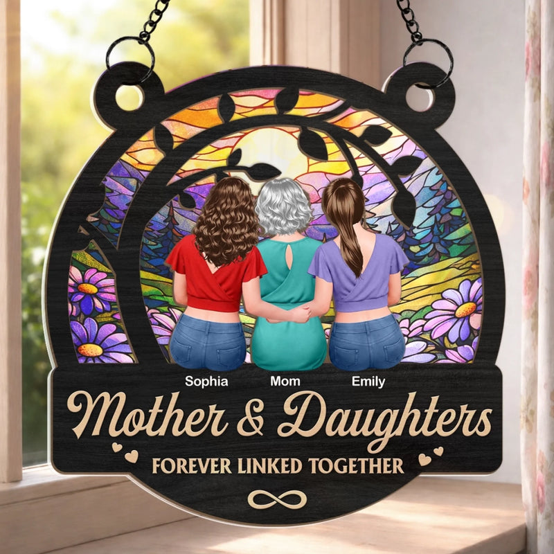 Custom Window Hanging Suncatcher Ornament - Personalized Mother's Day Birthday Gifts For Mom, Daughter - Forever Close, Forever Hers