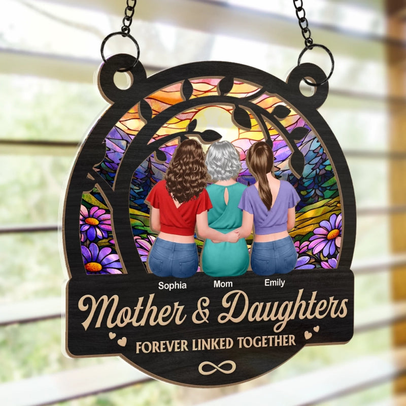 Custom Window Hanging Suncatcher Ornament - Personalized Mother's Day Birthday Gifts For Mom, Daughter - Forever Close, Forever Hers