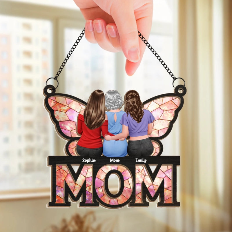 Custom Window Hanging Suncatcher Ornament - Personalized Mother's Day Birthday Gifts For Mom, Grandma - Thank You For Everything Mom