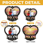 Custom Window Hanging Suncatcher Ornament - Personalized Mother's Day Birthday Gifts For Mom, Grandma - Forever Grateful For Mom
