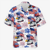 Custom Unisex Tropical Hawaiian Aloha Shirt - Personalized America 250th Anniversary Gifts For Women, Men - Freedom Lights The Future