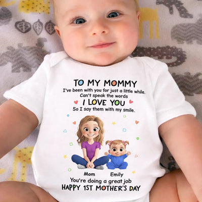 Custom Baby Onesie - Personalized Baby Shower, Gender Reveal Gifts For New Moms, New Dads, New Parents - Her First Mother’s Day, Her Sweetest One