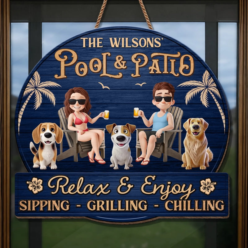 Custom Wood Sign - Personalized Anniversary Wedding Gifts For Husband And Wife, Dog Cat Lovers - Love Grows With Our Pets