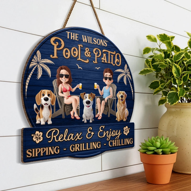 Custom Wood Sign - Personalized Anniversary Wedding Gifts For Husband And Wife, Dog Cat Lovers - Love Grows With Our Pets