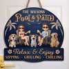 Custom Wood Sign - Personalized Anniversary Wedding Gifts For Husband And Wife, Dog Cat Lovers - Love Grows With Our Pets