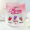 Custom Gradient Glass Mug - Personalized Birthday Gifts For Mom, Grandma - Mom Forever, Grandma With Pride