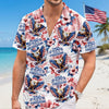 Custom Unisex Tropical Hawaiian Aloha Shirt - Personalized America 250th Anniversary Gifts For Women, Men - Freedom Feels Like Summer