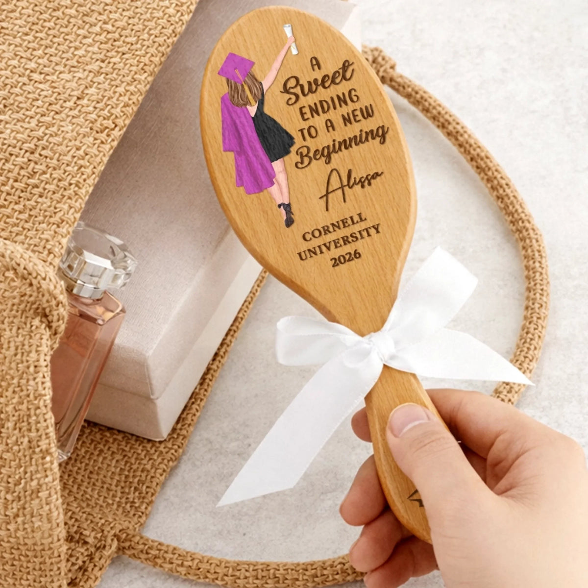 Custom Hair Brush - Personalized Graduation Birthday Gifts For Her, Friends, Sisters, Daughters, Mother- The Future Starts Today