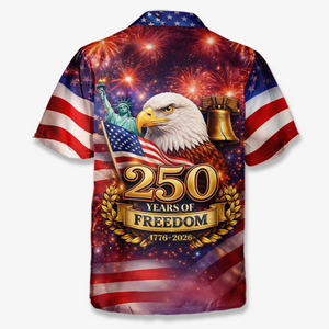 Unisex Tropical Hawaiian Aloha Shirt - America 250th Anniversary Gifts For Women, Men - Let Freedom Shine With Aloha