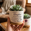 Her Love Blooms In Every Season - Family Personalized Custom Home Decor Ceramic Plant Pot - Mother's Day, House Warming Gift For Mom, Daughter