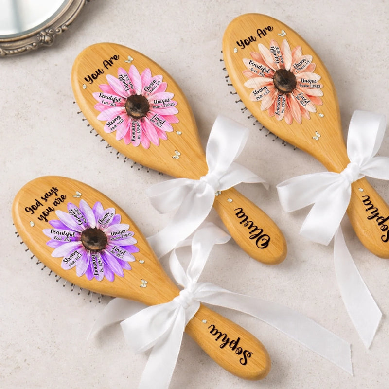 Custom Hair Brush - Personalized Birthday Gifts For Besties, Sisters, BFF, Family, Yourself - Be Proud Of Yourself