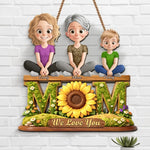 Custom Wood Sign - Personalized Mother's Day Birthday Gifts For Mom - Mom, Our Forever Sunshine Garden
