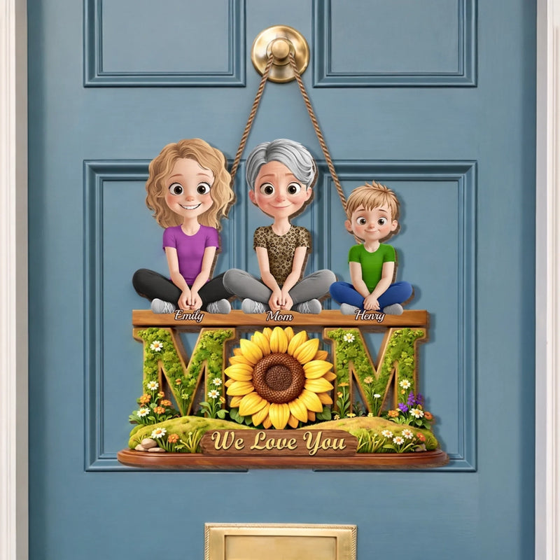 Custom Wood Sign - Personalized Mother's Day Birthday Gifts For Mom - Mom, Our Forever Sunshine Garden
