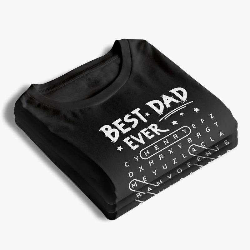 Custom Word Search Puzzle Unisex T-shirt, Premium T-shirt, Hoodie - Personalized Father's Day Birthday Gifts For Dad, Grandpa - Dad Strength Guides Us