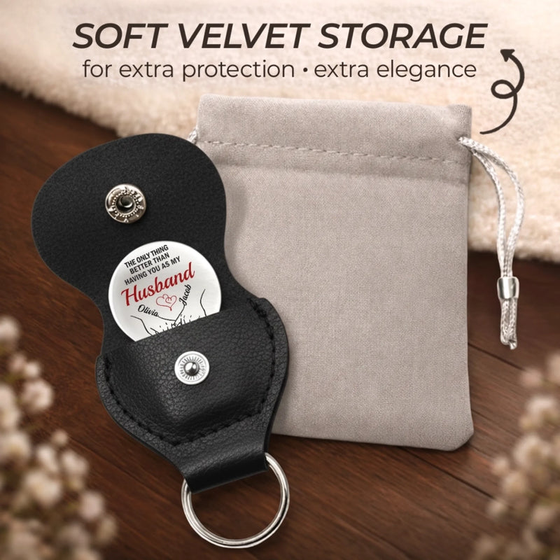 Custom Pocket Hug - Personalized Anniversary Wedding Gifts For Husband And Wife, Him And Her - Happily Ever After With You