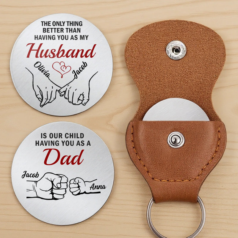 Custom Pocket Hug - Personalized Anniversary Wedding Gifts For Husband And Wife, Him And Her - Happily Ever After With You