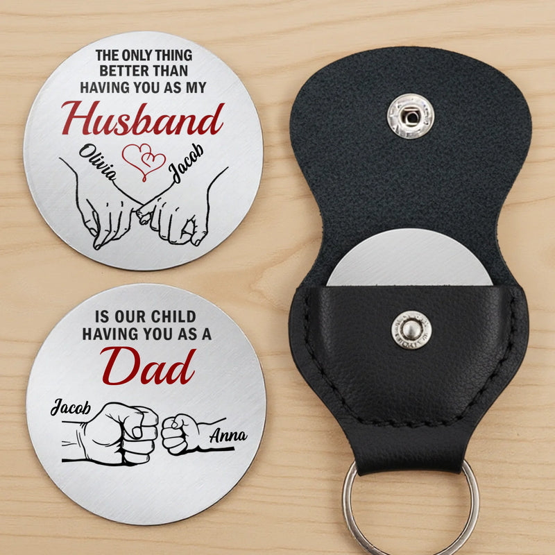 Custom Pocket Hug - Personalized Anniversary Wedding Gifts For Husband And Wife, Him And Her - Happily Ever After With You