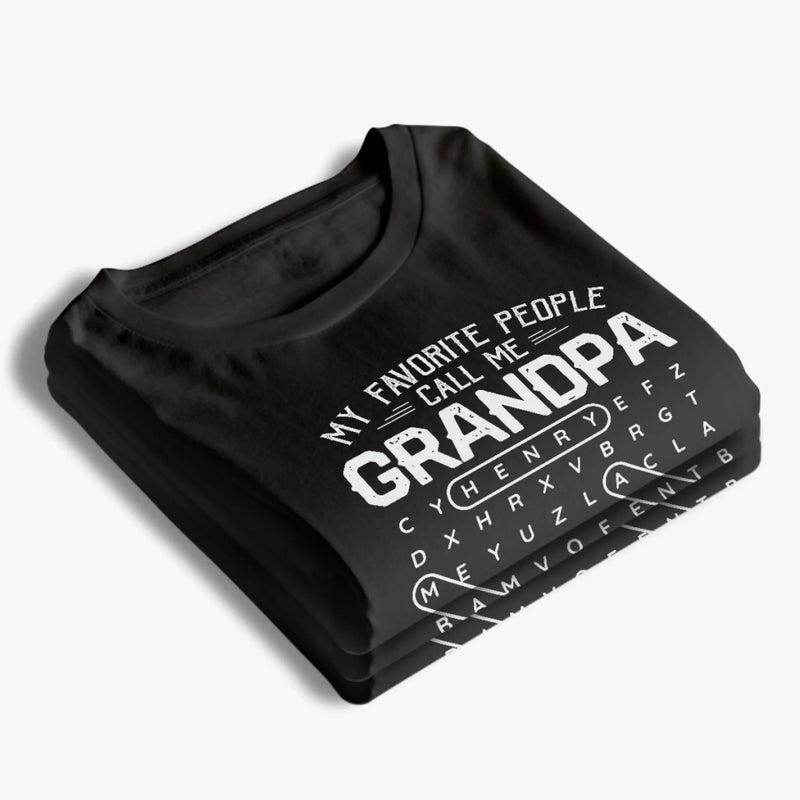 Custom Word Search Puzzle Unisex T-shirt, Premium T-shirt, Hoodie - Personalized Father's Day Birthday Gifts For Dad, Grandpa - Forever Grateful For Dad
