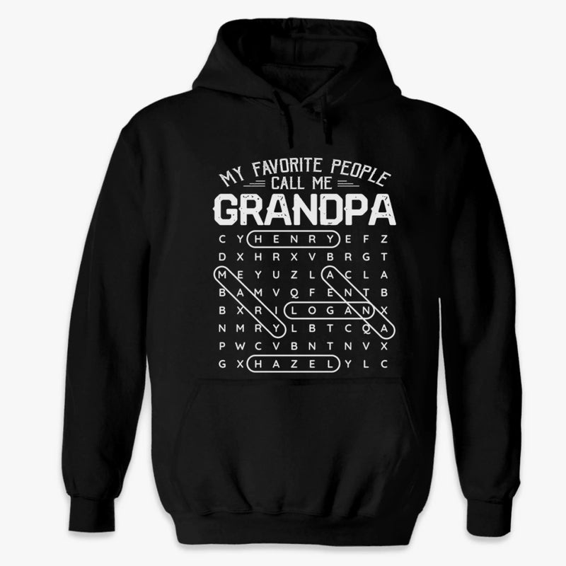 Custom Word Search Puzzle Unisex T-shirt, Premium T-shirt, Hoodie - Personalized Father's Day Birthday Gifts For Dad, Grandpa - Forever Grateful For Dad