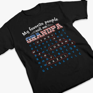 Custom Word Search Puzzle Unisex T-shirt, Premium T-shirt, Hoodie - Personalized Father's Day Birthday Gifts For Dad, Grandpa - Dad Love Never Fades