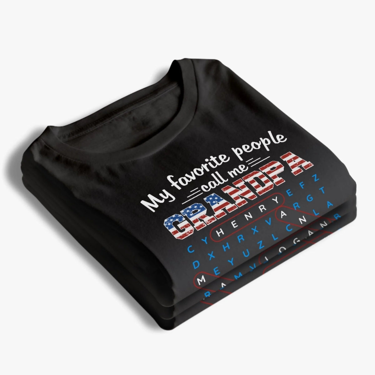 Custom Word Search Puzzle Unisex T-shirt, Premium T-shirt, Hoodie - Personalized Father's Day Birthday Gifts For Dad, Grandpa - Dad Love Never Fades