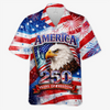 Custom Unisex Tropical Hawaiian Aloha Shirt - Personalized America 250th Anniversary Gifts For Women, Men - Liberty Guides Our Journey