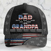 Custom Hat, All Over Print Classic Cap - Personalized Father's Day Birthday Gifts For Dad, Grandpa - Grandpa Love Stays Strong