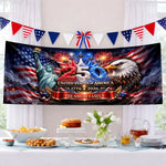 Custom Polyester Outdoor Banner - Personalized America 250th Anniversary Gifts For Family - Strong As One