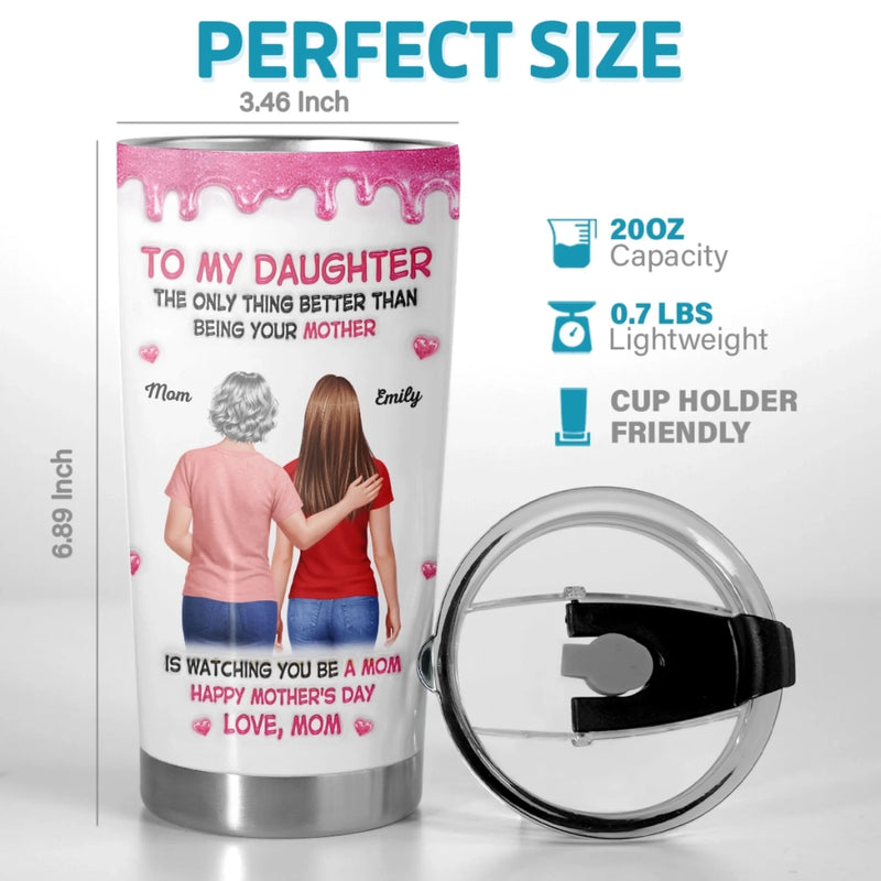 Custom 3D Inflated Effect Printed Tumbler - Personalized Mother's Day Birthday Gifts For Daughter - You Turned Love Into Life